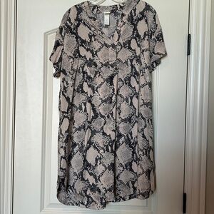 Snake Print Tunic Dress